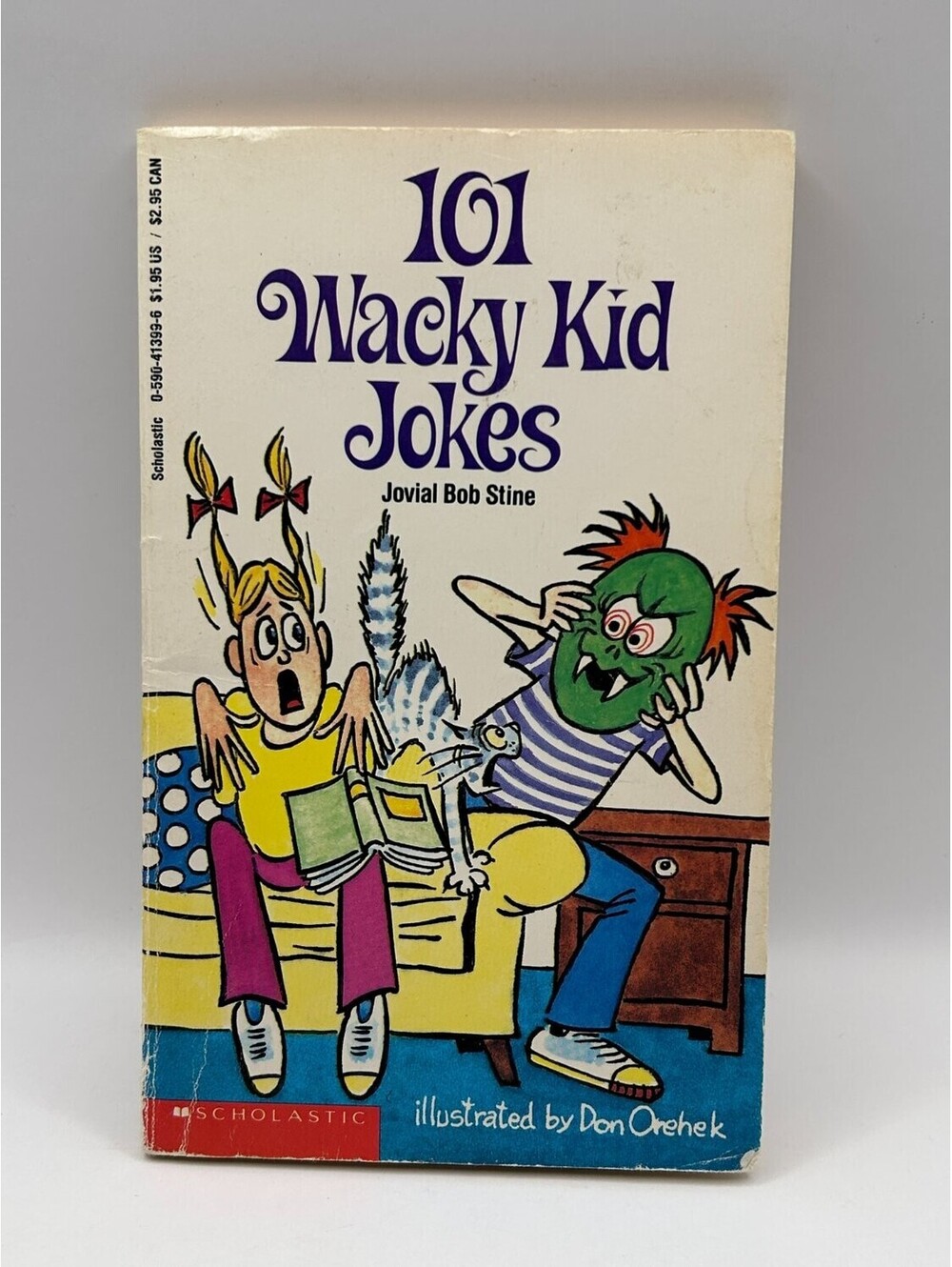 Jovial Bob Stine, R.L. 101 Wacky Kid Jokes Paperback 1980s